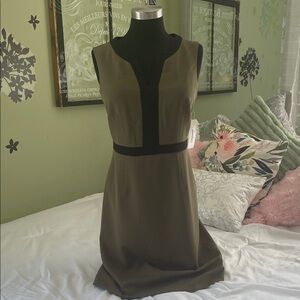 Jones Studio Chic Olive Sleeveless Dress New with Tags